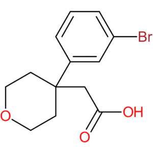 2-(4-(3-Bromophenyl)-tetrahydro-2H-pyran-4-yl)acetic acid