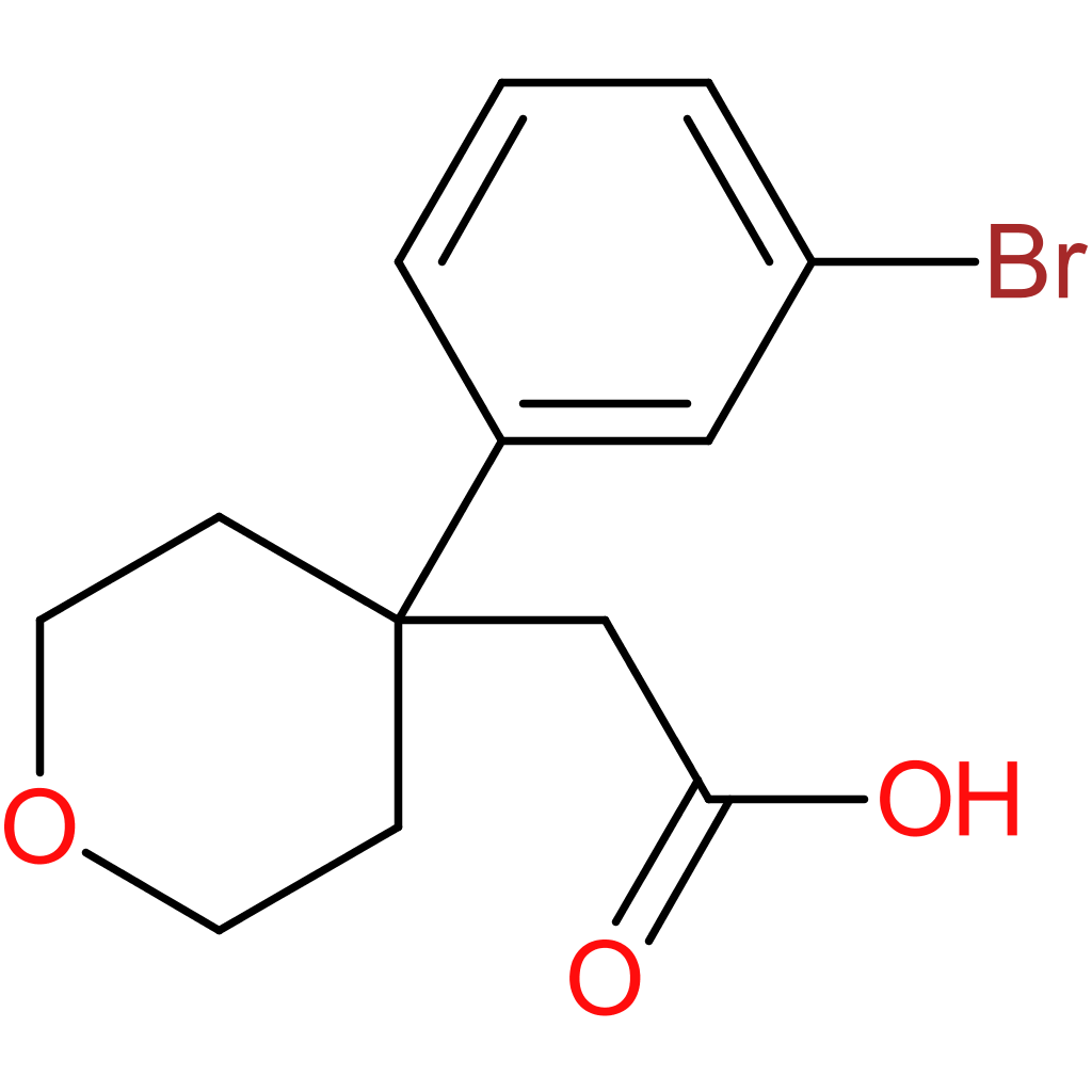 2-(4-(3-Bromophenyl)-tetrahydro-2H-pyran-4-yl)acetic acid