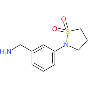 2-[3-(Aminomethyl)phenyl]-1lambda(6),2-thiazolidine-1,1-dione