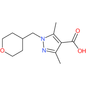 3,5-Dimethyl-1-[(tetrahydro-2H-pyran-4-yl)methyl]-1H-pyrazole-4-carboxylic acid