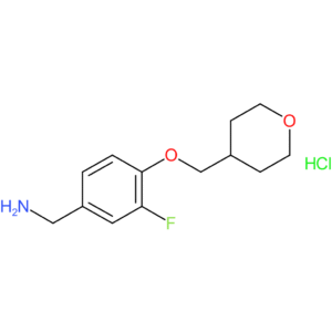 [3-Fluoro-4-(oxan-4-ylmethoxy)phenyl]methanamine hydrochloride