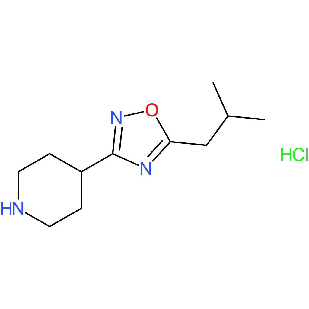 4-[5-(2-Methylpropyl)-1,2,4-oxadiazol-3-yl]piperidine hydrochloride