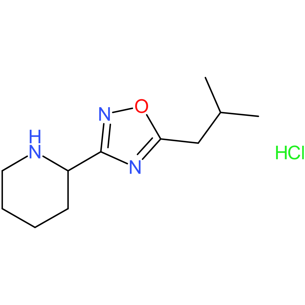 2-[5-(2-Methylpropyl)-1,2,4-oxadiazol-3-yl]piperidine hydrochloride