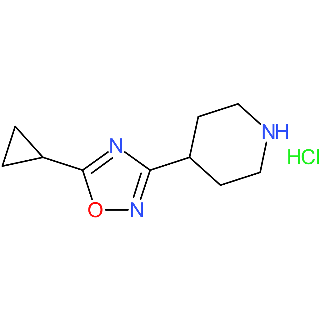 4-(5-Cyclopropyl-1,2,4-oxadiazol-3-yl)piperidine hydrochloride