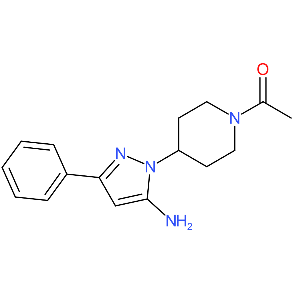 1-[4-(5-Amino-3-phenyl-1H-pyrazol-1-yl)piperidin-1-yl]ethan-1-one