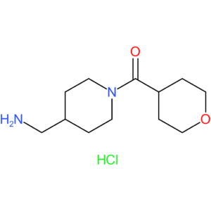 [4-(Aminomethyl)piperidin-1-yl](tetrahydro-2H-pyran-4-yl)methanone hydrochloride