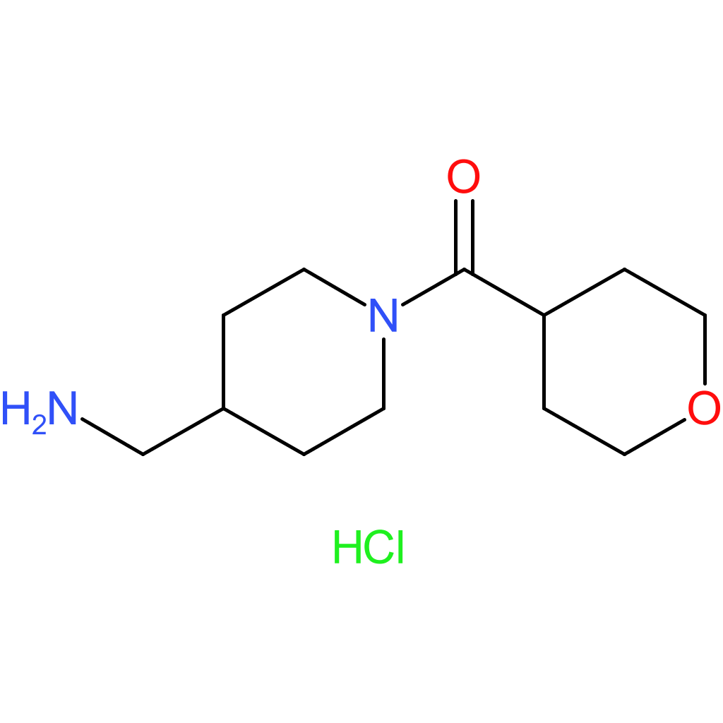 [4-(Aminomethyl)piperidin-1-yl](tetrahydro-2H-pyran-4-yl)methanone hydrochloride