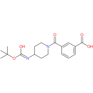 3-[4-(tert-Butoxycarbonylamino)piperidine-1-carbonyl]benzoic acid