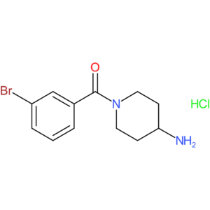 (4-Aminopiperidin-1-yl)(3-bromophenyl)methanone hydrochloride
