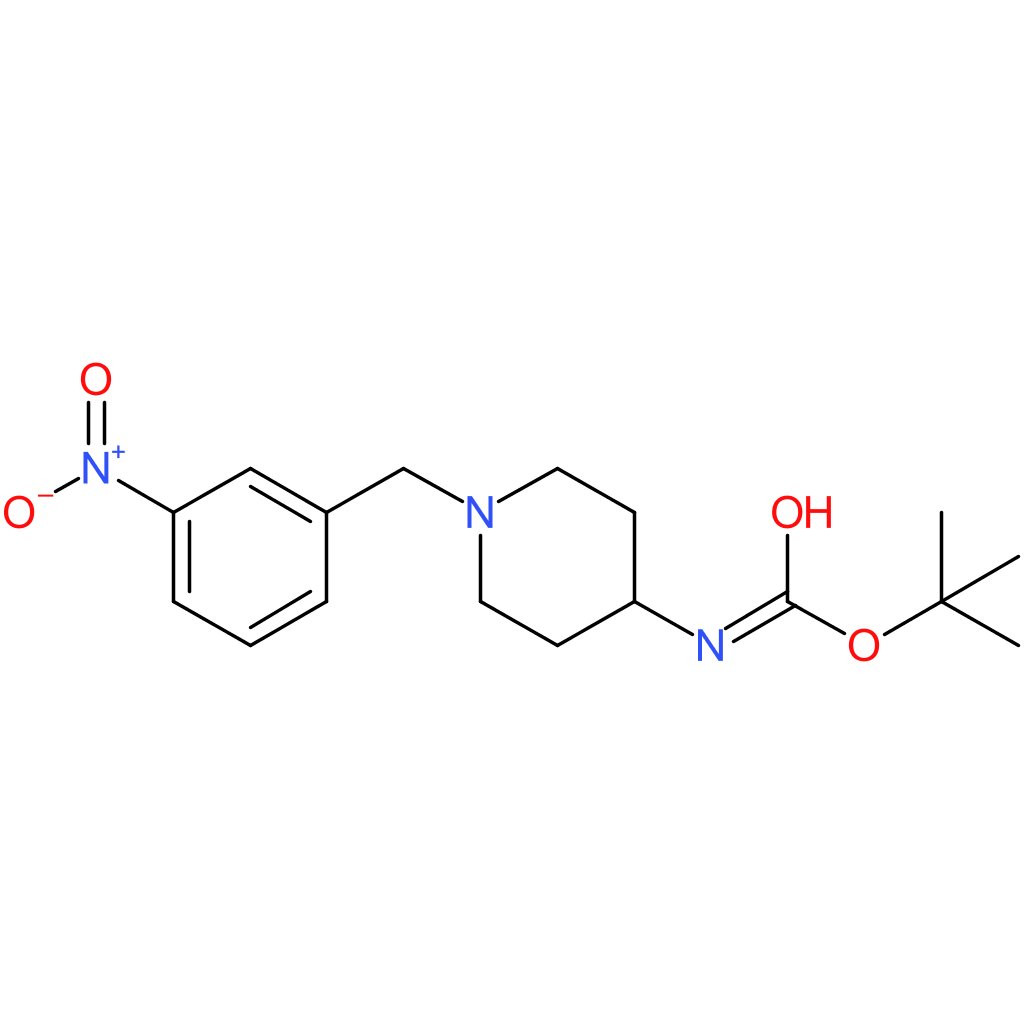 tert-Butyl 1-(3-nitrobenzyl)piperidin-4-ylcarbamate
