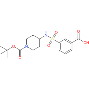 3-[1-(tert-Butoxycarbonyl)piperidin-4-ylaminosulfonyl]benzoic acid