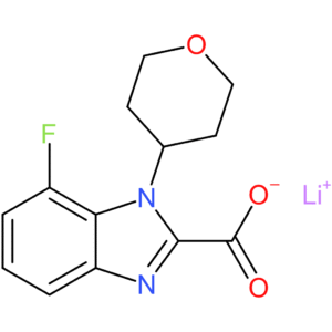 Lithium 7-fluoro-1-(tetrahydro-2H-pyran-4-yl)-1H-benzo[d]imidazole-2-carboxylate