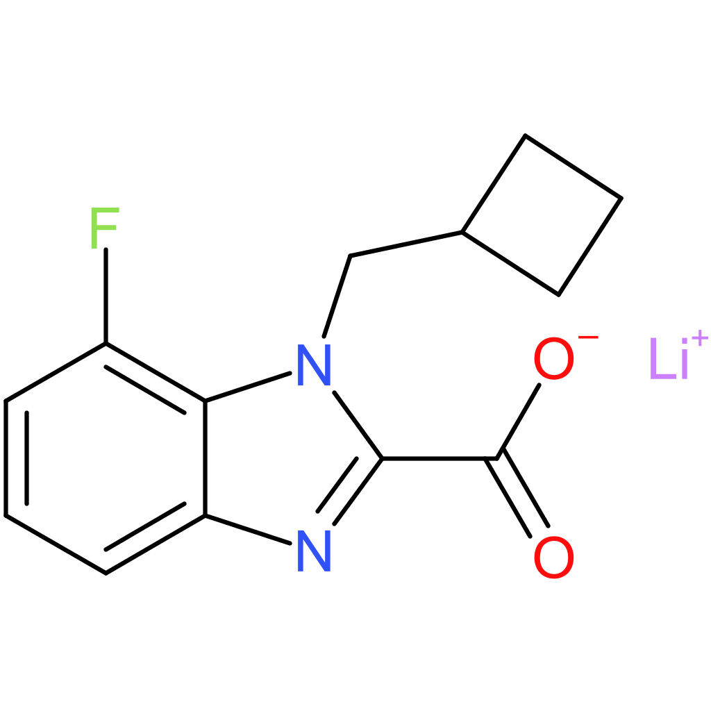 Lithium 1-(cyclobutylmethyl)-7-fluoro-1H-benzo[d]imidazole-2-carboxylate