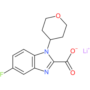 Lithium 5-fluoro-1-(tetrahydro-2H-pyran-4-yl)-1H-benzo[d]imidazole-2-carboxylate