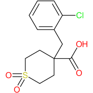 4-[(2-Chlorophenyl)methyl]-1,1-dioxo-1Lambda(6)-thiane-4-carboxylicacid