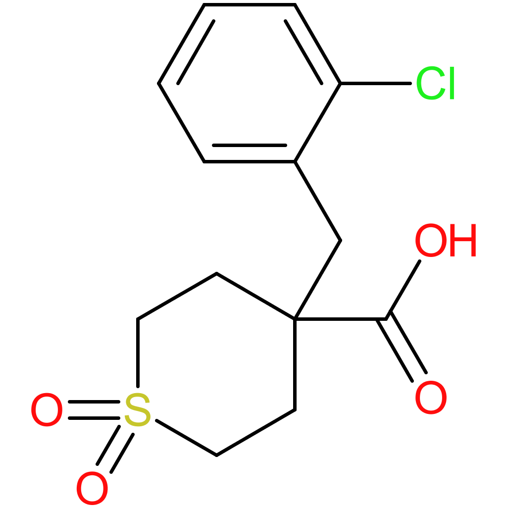4-[(2-Chlorophenyl)methyl]-1,1-dioxo-1Lambda(6)-thiane-4-carboxylicacid