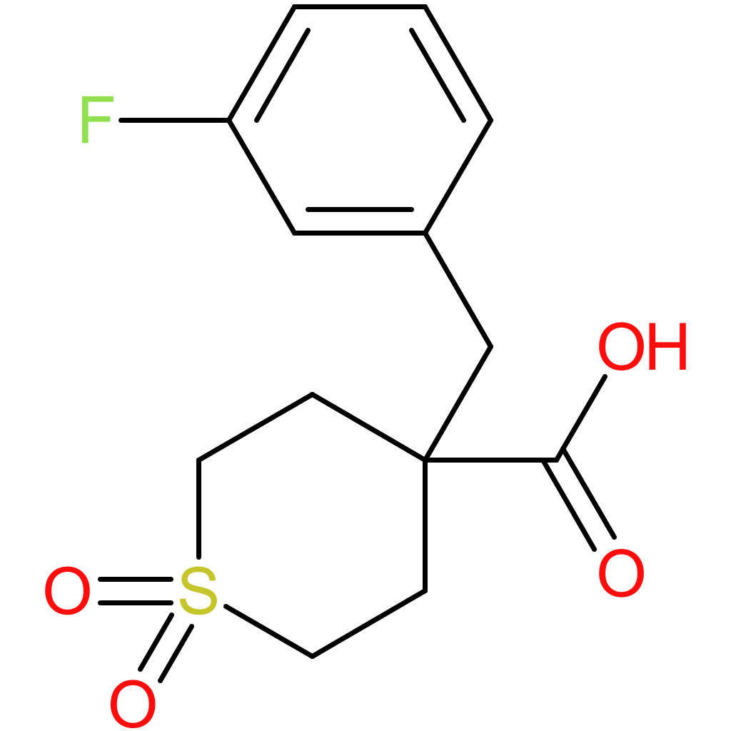 4-[(3-Fluorophenyl)methyl]-1,1-dioxo-1Lambda(6)-thiane-4-carboxylic acid