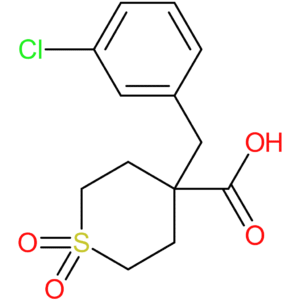 4-[(3-Chlorophenyl)methyl]-1,1-dioxo-1Lambda(6)-thiane-4-carboxylic acid
