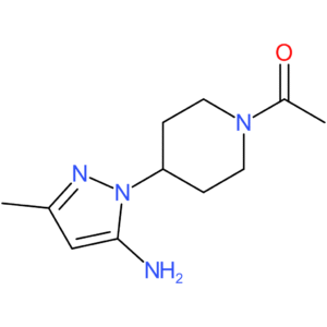 1-[4-(5-Amino-3-methyl-1H-pyrazol-1-yl)piperidin-1-yl]ethan-1-one