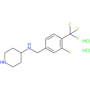 N-[3-Fluoro-4-(trifluoromethyl)benzyl]piperidin-4-amine dihydrochloride