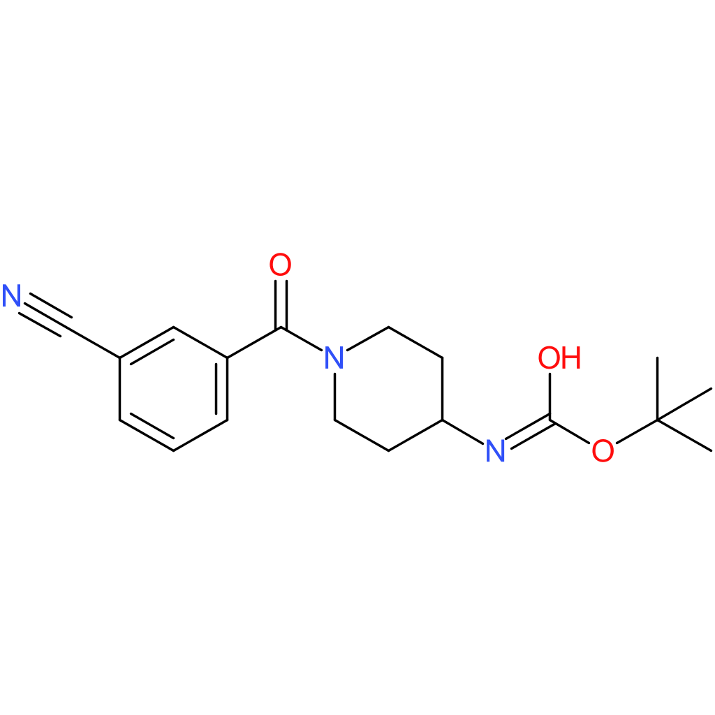 tert-Butyl 1-(3-cyanobenzoyl)piperidin-4-ylcarbamate