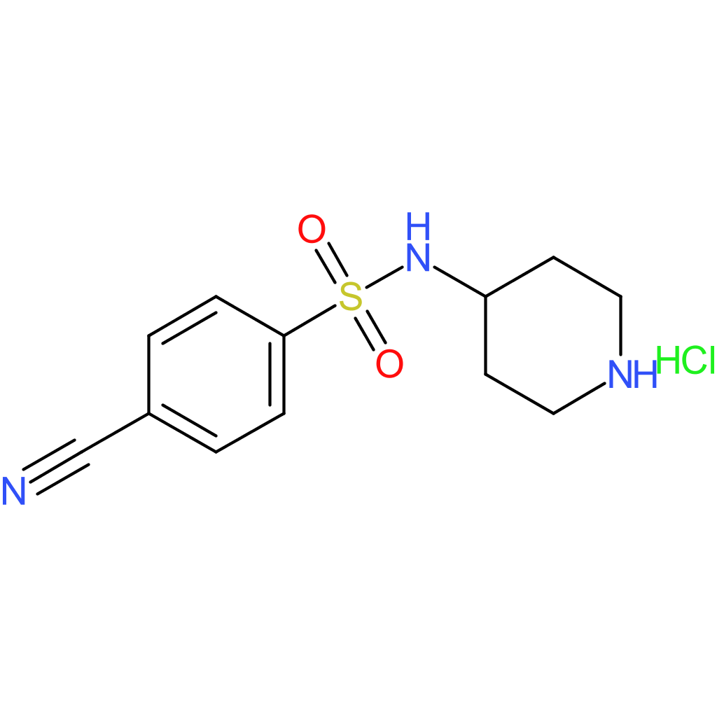 4-Cyano-N-piperidin-4-yl-benzenesulfonamide hydrochloride