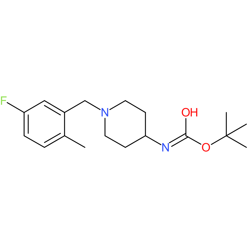 tert-Butyl 1-(5-fluoro-2-methylbenzyl)piperidin-4-ylcarbamate