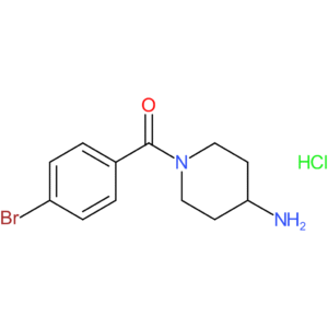 (4-Aminopiperidin-1-yl)(4-bromophenyl)methanone hydrochloride