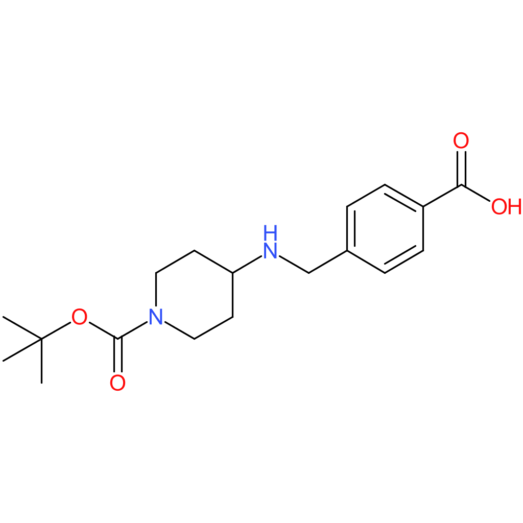 4-[{1-(tert-Butoxycarbonyl)piperidine-4-ylamino}methyl]benzoic acid