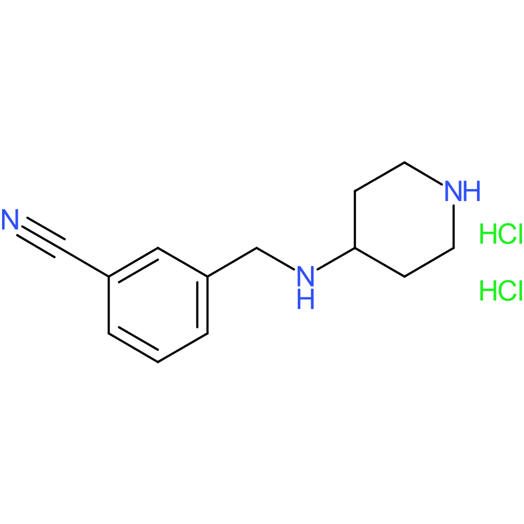 3-[(piperidin-4-ylamino)methyl]benzonitrile dihydrochloride