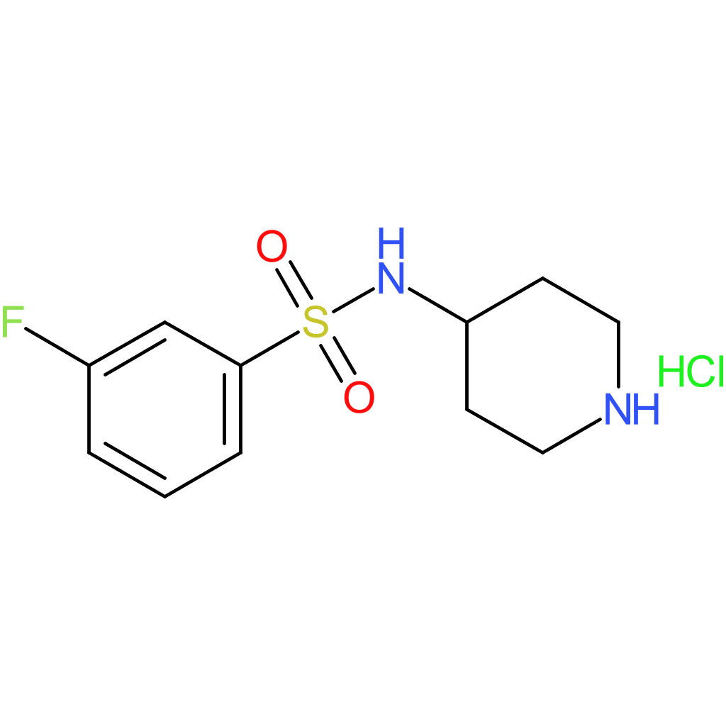 3-Fluoro-N-(piperidin-4-yl)benzenesulfonamide hydrochloride