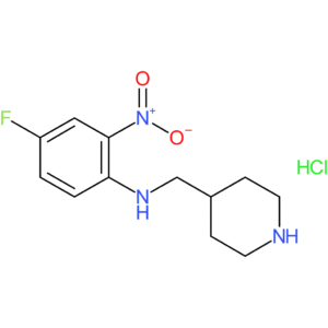4-Fluoro-2-nitro-N-(piperidin-4-ylmethyl)aniline hydrochloride