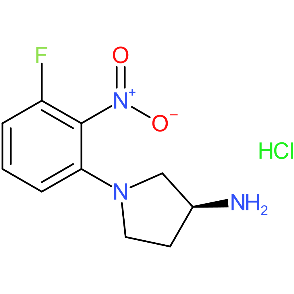 (S)-1-(3-Fluoro-2-nitrophenyl)pyrrolidin-3-amine hydrochloride