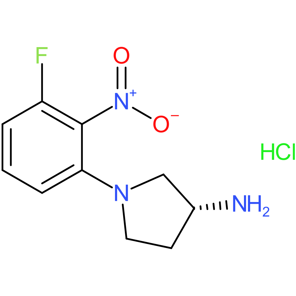 (R)-1-(3-Fluoro-2-nitrophenyl)pyrrolidin-3-amine hydrochloride