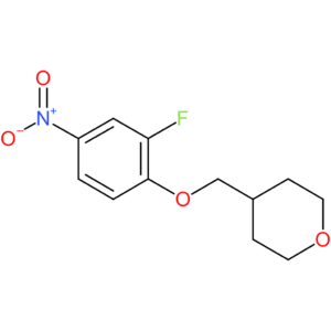 4-[(2-Fluoro-4-nitrophenoxy)methyl]tetrahydro-2H-pyran