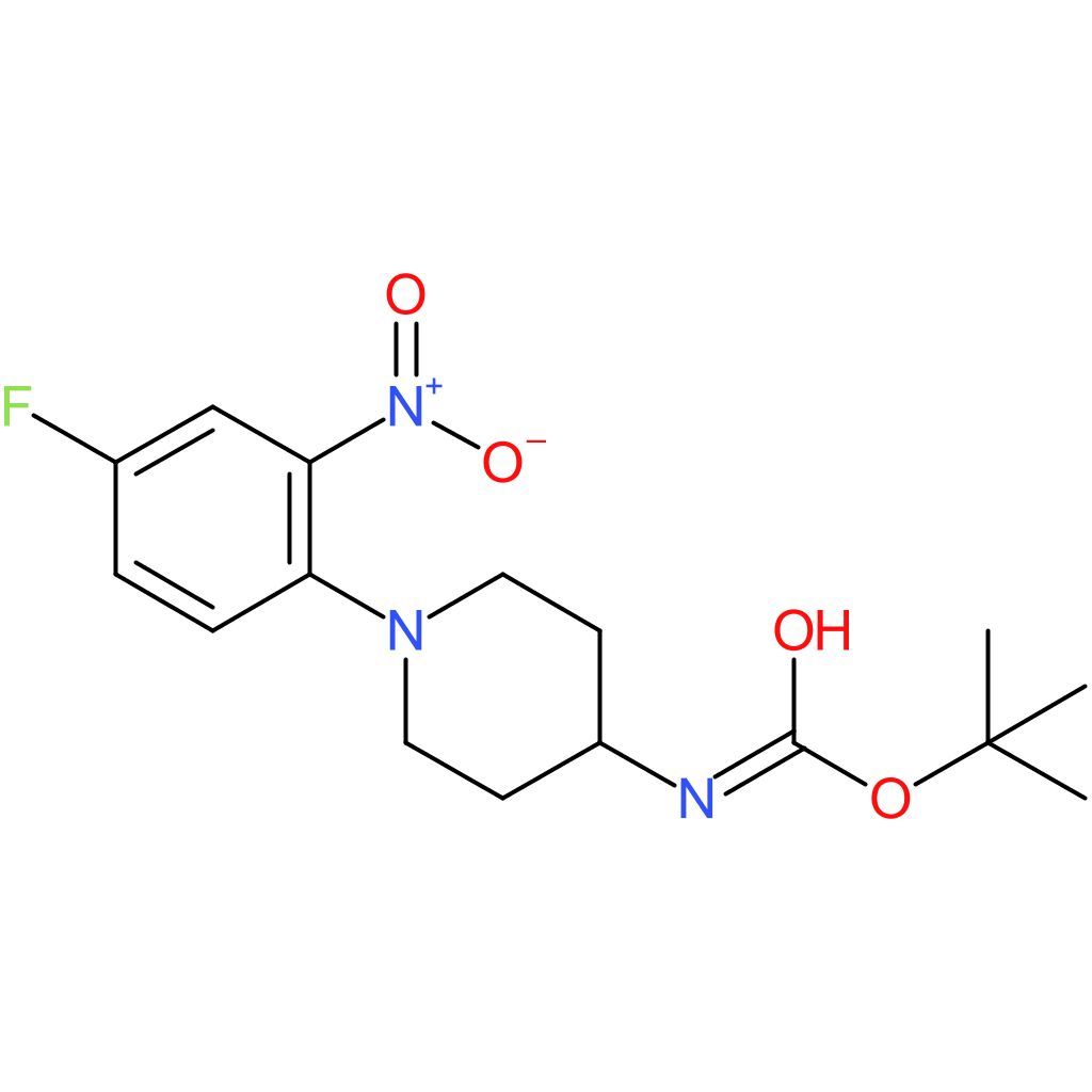tert-Butyl 1-(4-fluoro-2-nitrophenyl)piperidin-4-ylcarbamate