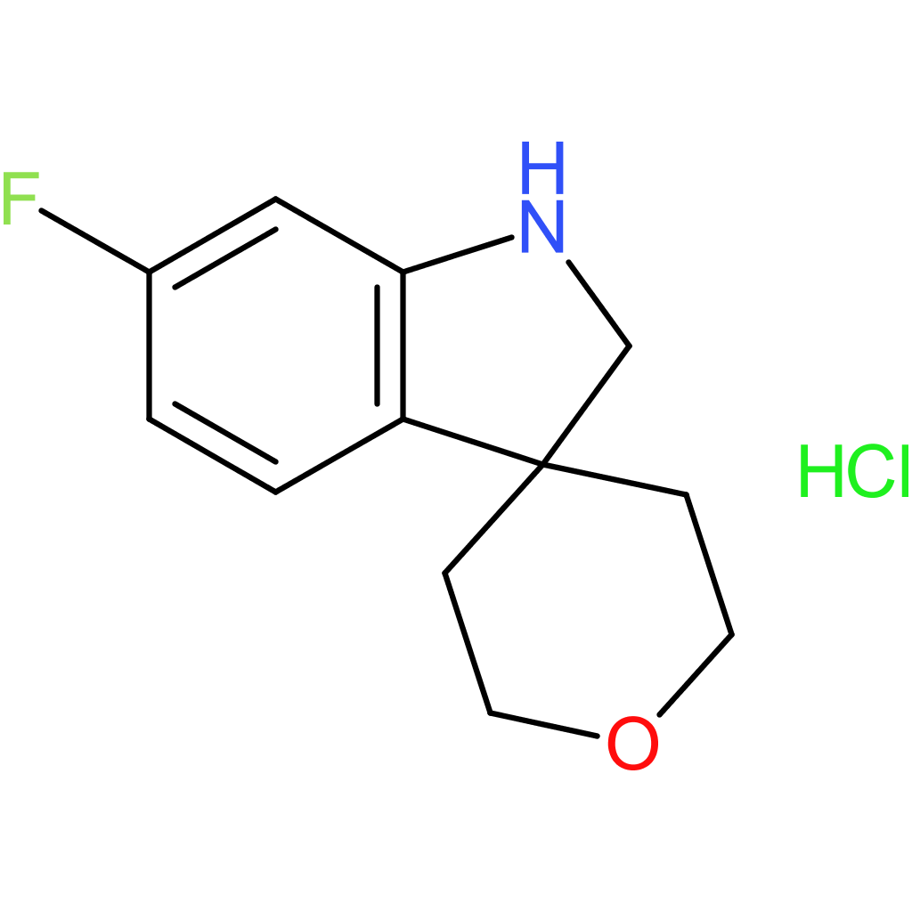 6-Fluoro-1,2-dihydrospiro[indole-3,4′-oxane] hydrochloride
