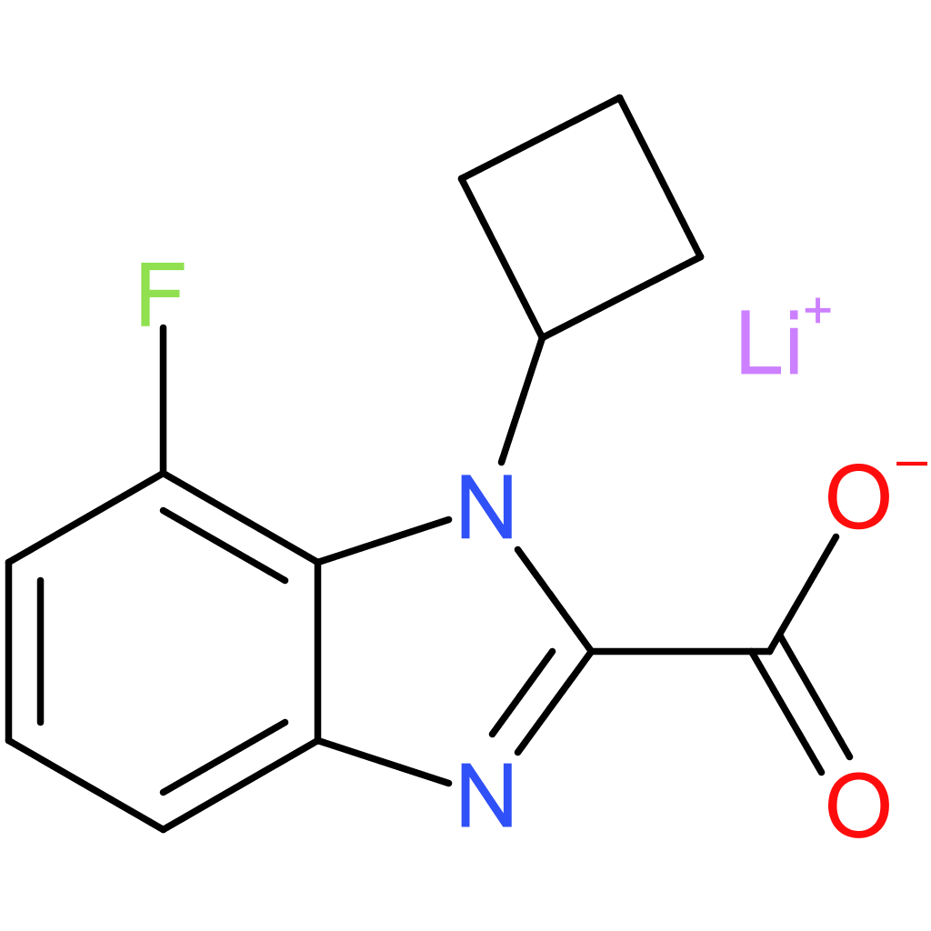 Lithium 1-cyclobutyl-7-fluoro-1H-benzo[d]imidazole-2-carboxylate