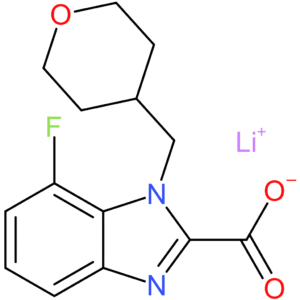Lithium 7-fluoro-1-[(tetrahydro-2H-pyran-4-yl)methyl]-1H-benzo[d]imidazole-2-carboxylate