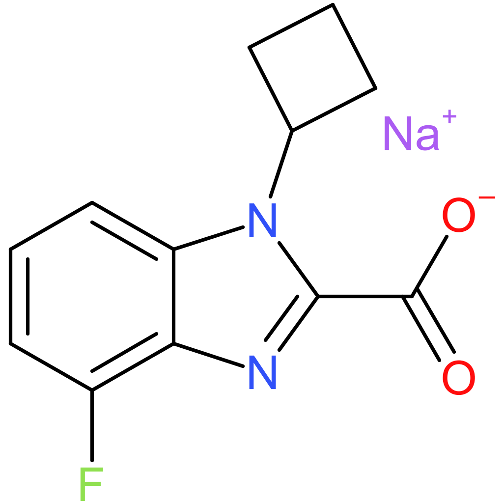 Sodium 1-cyclobutyl-4-fluoro-1H-benzo[d]imidazole-2-carboxylate