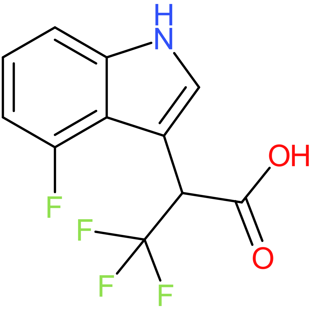 3,3,3-Trifluoro-2-(4-fluoro-1H-indol-3-yl)propanoic acid