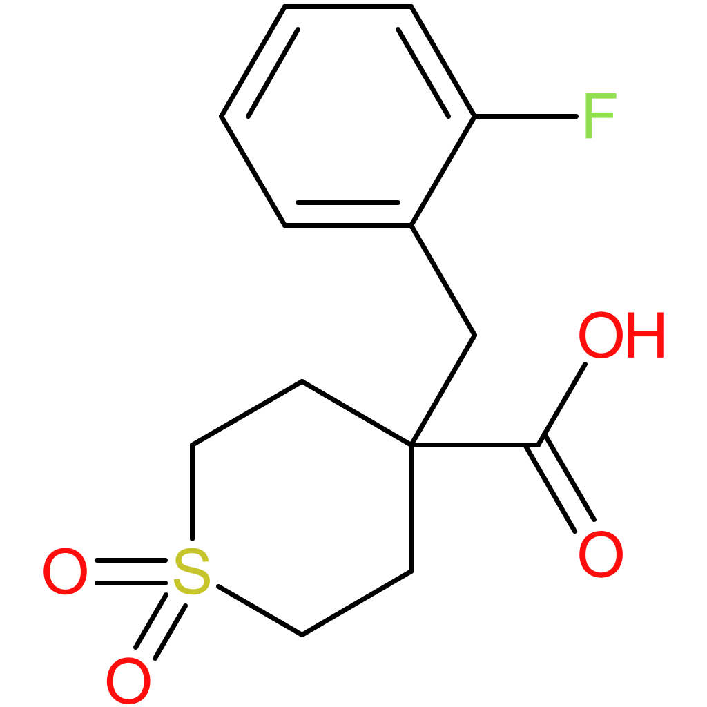 4-[(2-Fluorophenyl)methyl]-1,1-dioxo-1Lambda(6)-thiane-4-carboxylicacid