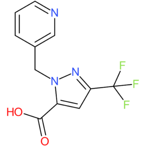1-(Pyridin-3-ylmethyl)-3-(trifluoromethyl)-1H-pyrazole-5-carboxylic acid