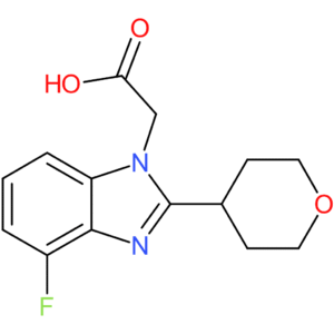 2-{4-Fluoro-2-(tetrahydro-2H-pyran-4-yl)-1H-benzo[d]imidazol-1-yl}acetic acid