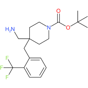 tert-Butyl 4-(aminomethyl)-4-[2-(trifluoromethyl)benzyl]piperidine-1-carboxylate