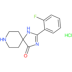 2-(2-Fluorophenyl)-1,3,8-triazaspiro[4.5]dec-1-en-4-one hydrochloride