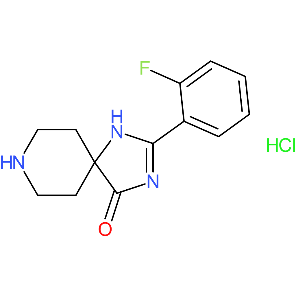 2-(2-Fluorophenyl)-1,3,8-triazaspiro[4.5]dec-1-en-4-one hydrochloride