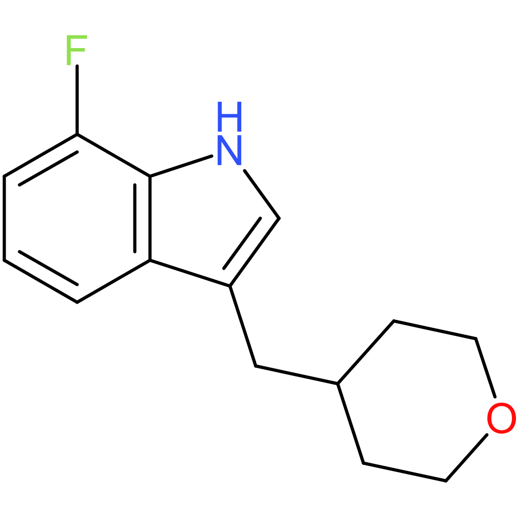 7-Fluoro-3-[(tetrahydro-2H-pyran-4-yl)methyl]-1H-indole