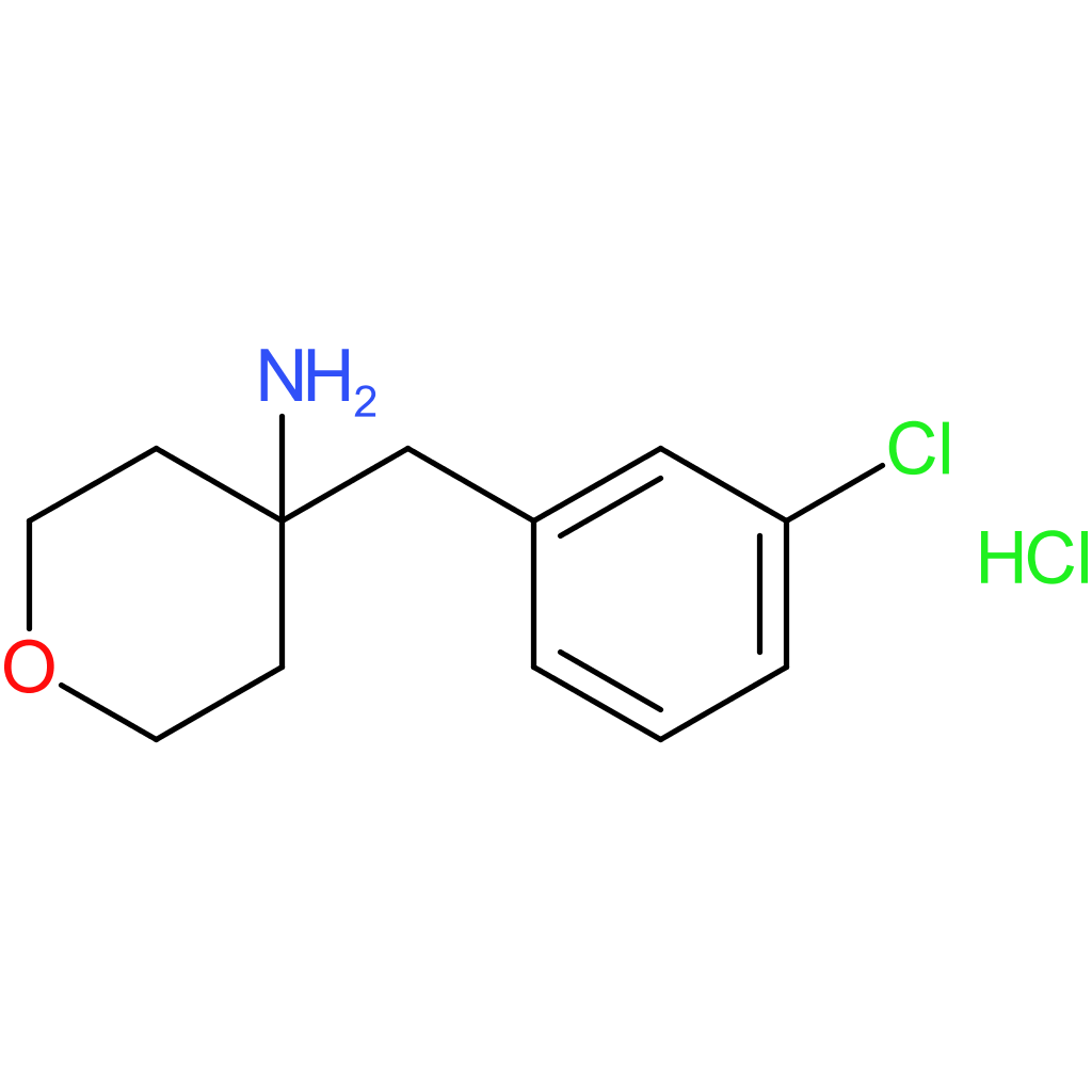 4-[(3-Chlorophenyl)methyl]oxan-4-amine hydrochloride