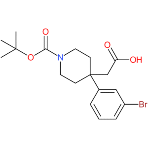 2-[4-(3-Bromophenyl)-1-(tert-butoxycarbonyl)piperidin-4-yl]acetic acid